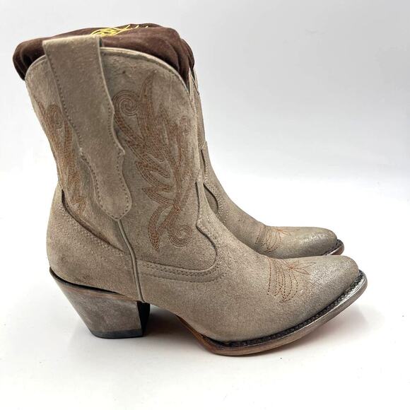 Corral Women's Embroidered Western Pointed Toe Fashion Booties Tan Size US 7 - Picture 5 of 11